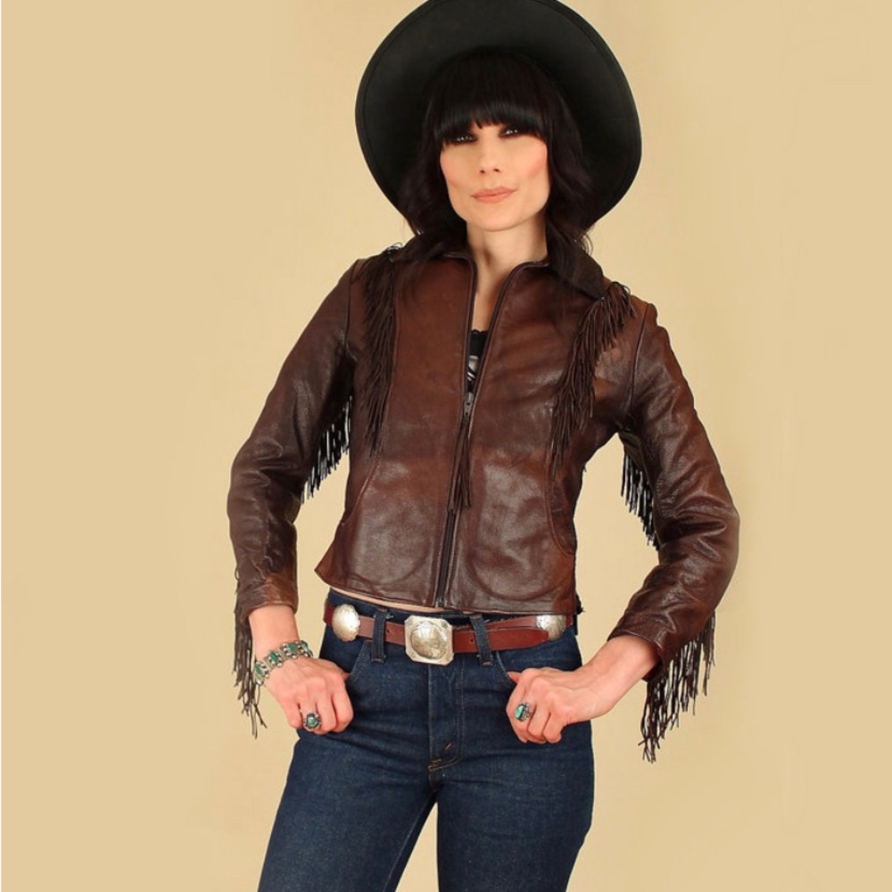 Late 1960’s North Beach Leathers hand crafted Fringe Whipstitched Leather Jacket
